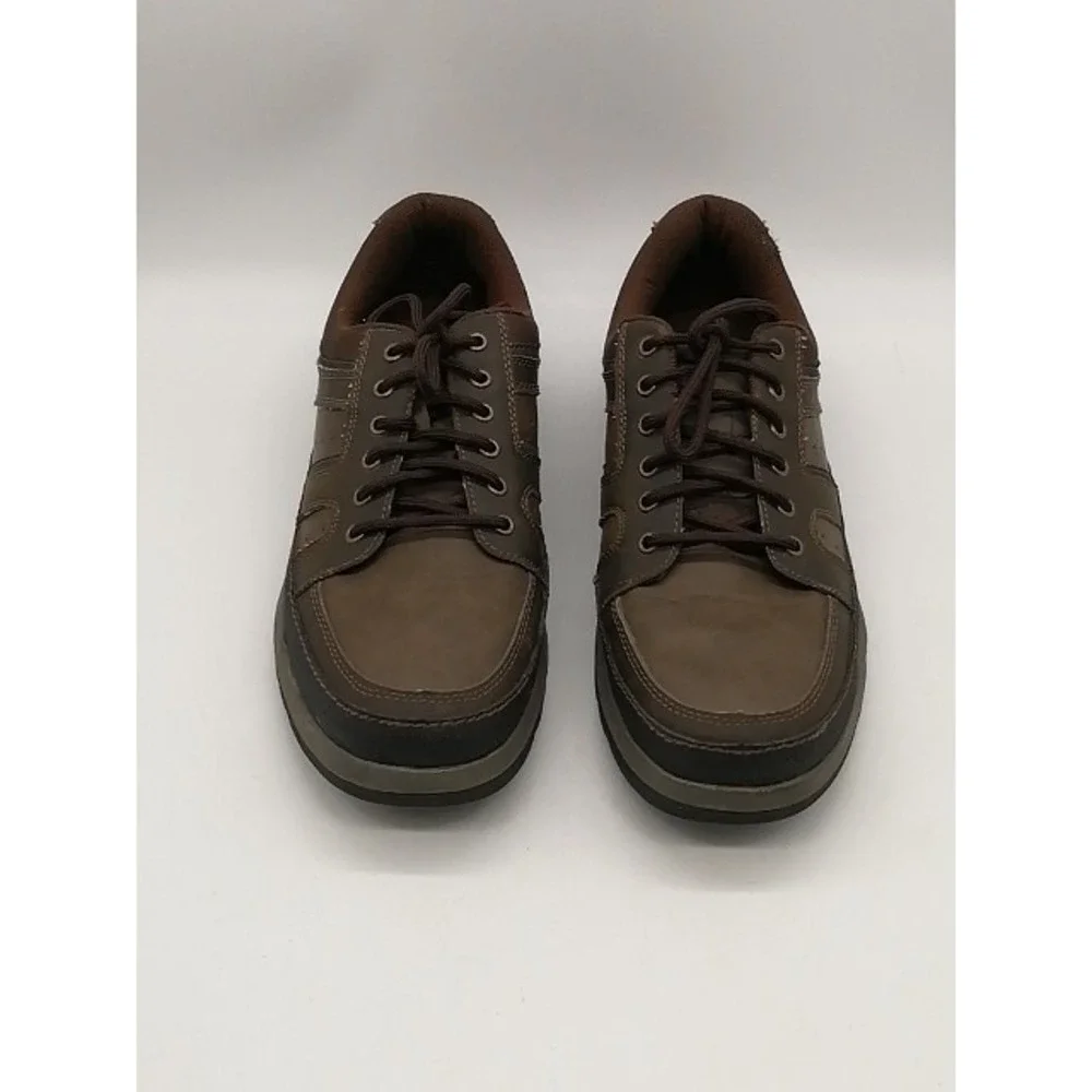 Deer Stags Shoes Sneakers Mens Shae Brown 9.5 Oxford Leather Memory Foam Casual